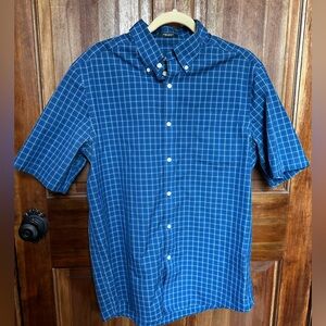 Eddie Bauer Blue Checkered Men's Shirt - L
